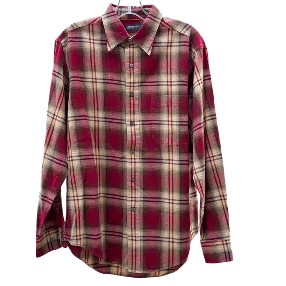 St. JOHN'S BAY PreLoved Plaid Shirt SZ M 100% cotton - Picture 1 of 6